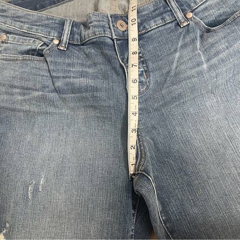 Torrid New  Sz 18S short Women’s Flare Blue Denim Distressed  Jeans NWT Msrp $69