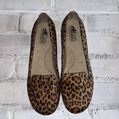 Cliffs  By White Mountain cheetah slip on smoking loafers