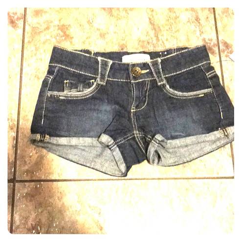 Rewind  shorts in short short blue cuffed size 0