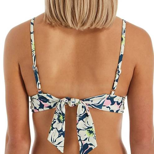 Raisin's  In Bloom Anya Tropical Floral Tie Back Bikini Top Size Large NEW