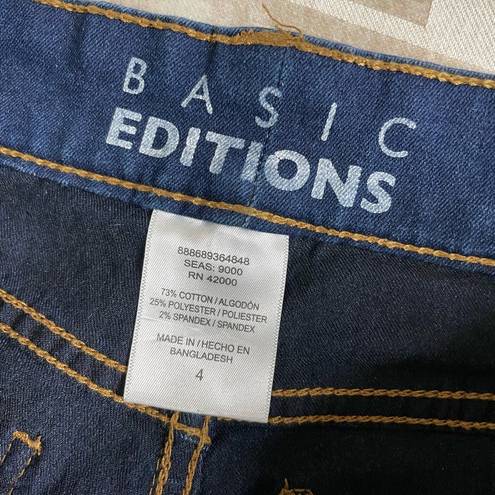 Basic Editions  Blue Skinny Jeans Size 4