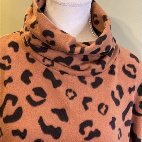 Simply Southern  turtleneck leopard print one size fits most poncho