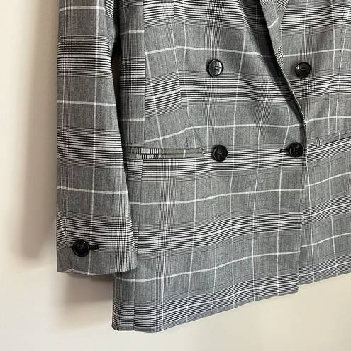 All Saints Women's Grey Plaid Oversized Blazer Size 2