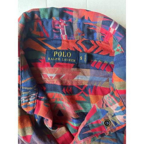 Polo  Ralph Lauren Women’s Aztec Southwestern Pearl Snap Button Up Size Small