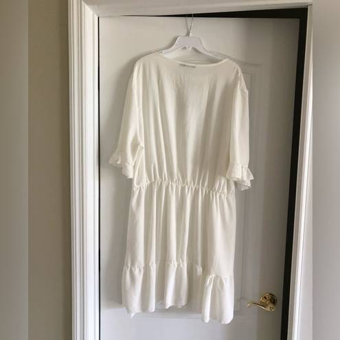 Boohoo White Mini Dress Size 20