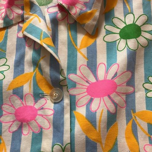 Daisy Vintage 60s tank womens size 14 modern medium large  Barbie cottage stripe