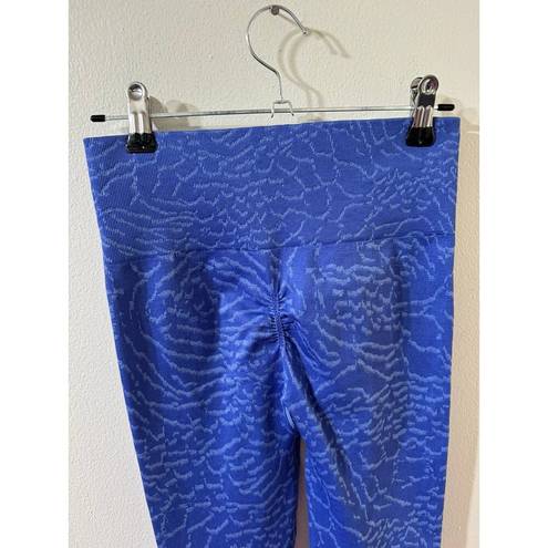 Gymshark Blue  Adapt Animal Seamless Leggings Size Small