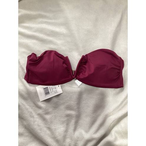 ANDIE  The Scala Plum Padded Strapless Bikini Top M