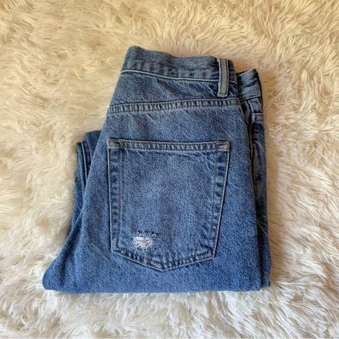 We The Free Free People  Distressed Button Fly High Waisted Jeans