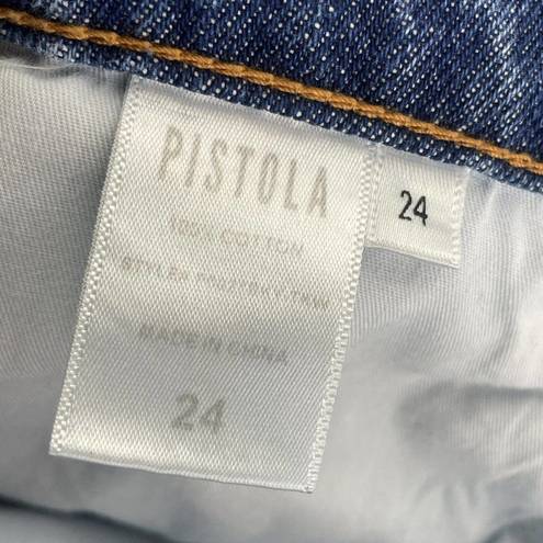 Pistola  Women's Size 24 High Rise Button Fly Light Wash Distressed Jeans