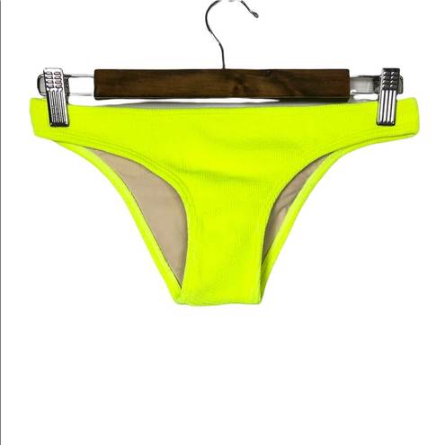 PilyQ NEW REVOLVE X  Pineapple Reef Neon Yellow Cheeky Bikini Swim Bottoms S