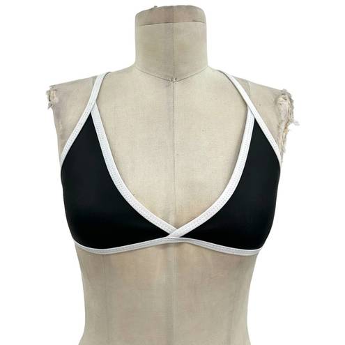 Hoaka Swimwear  Black White Trim Neoprene Two-Piece Bikini Set XS Plus / Small