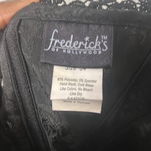 Frederick's of Hollywood VTG Frederick’s of Hollywood Black Lace Up Boned Bustier/Corset Size 34