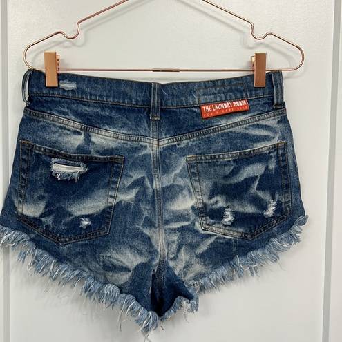 The Laundry Room  California distressed high rise very short jean shorts Size 27