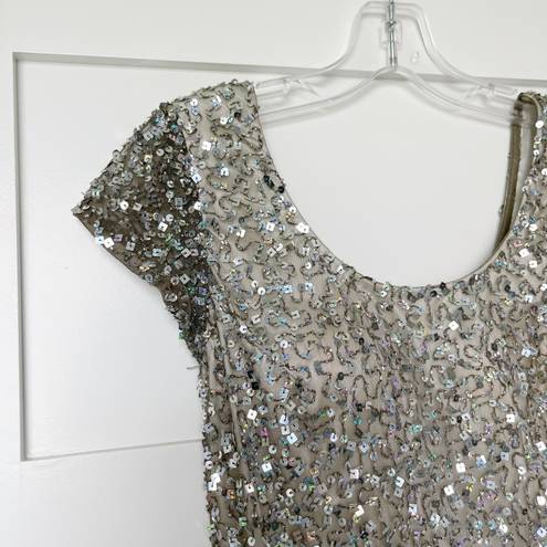 Boston Proper Champagne Sequin Dress