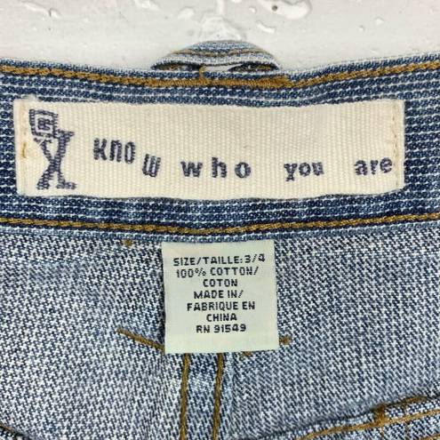 Bermuda Vintage Womens GX Know Who You Are  Jean Shorts Blue Medium Wash Size 30