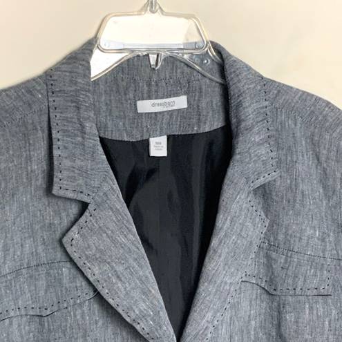 Dress Barn Gray Lined Blazer Wm 18W