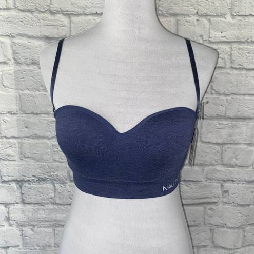 Nautica intimates women 36B brand new padded adjustable removable strap bra navy blue