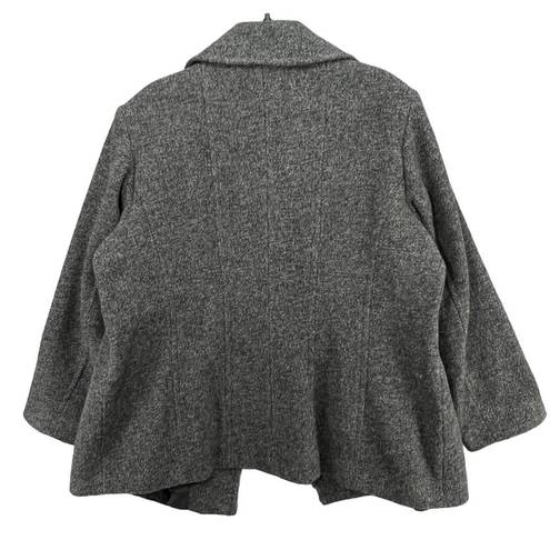 London Fog  Womens Wool Blend Winter Peacoat Jacket Size 1X Gray Pockets Lined