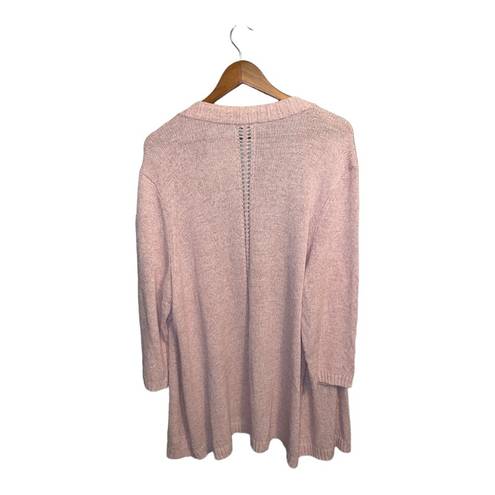 Torrid  Plus Cardigan Open Front Longline Sweater Knit Long Sleeve Pink | Size 2X