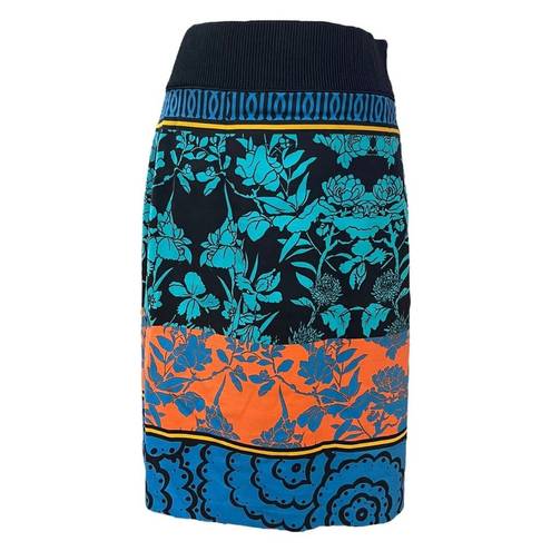 Tracy Reese Anthropologie  PLENTY by  BLOCKPRINT FLORAL VASE PENCIL SKIRT Size 10