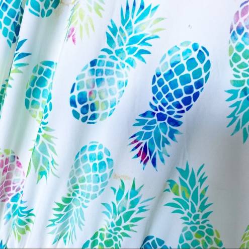 PilyQ  Pull On Pineapple Swim Cover Up Dress Size M/L