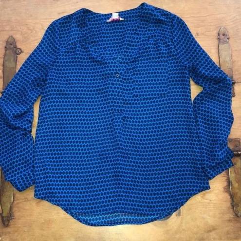 Candie's *  Hexagon Blue and Black top Size XS