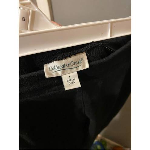 Coldwater Creek  Black Pull On Straight Pants Size Large