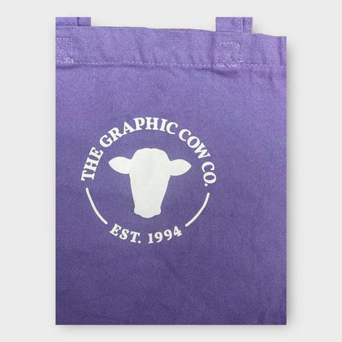 Krass&co The Graphic Cow . Small Lavender Canvas Tote Logo - Stylish & Practical