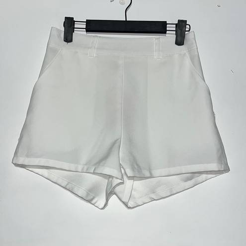 Missguided NEW  White Coord High Waisted Tailored Shorts Size 4