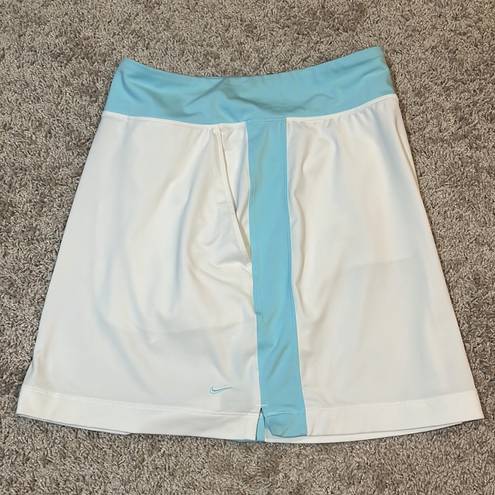 Nike Womens XS Dri-Fit Golf Skort Skirt White Blue 640552