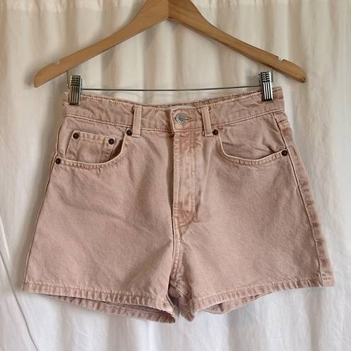 ZARA  Blush Pink High Rise Mom Fit Denim Jean Shorts