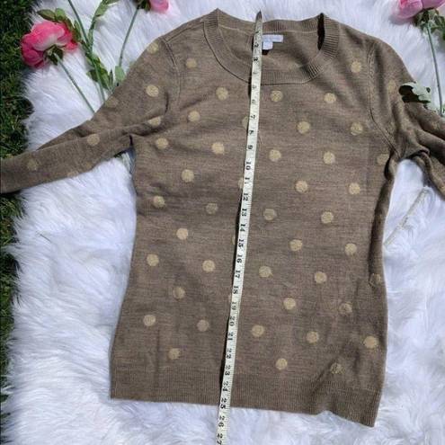 Krass&co New York  Brown Polka Dot Sweater Small