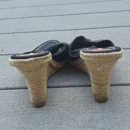 Unisa  Leather Cross Strap Cork Wedge Sandals