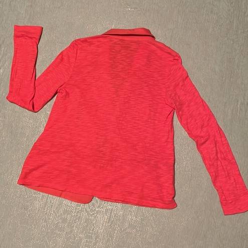 Rafaella  coral blazer jacket, S, cotton/linen blend, soft texture back & sleeves