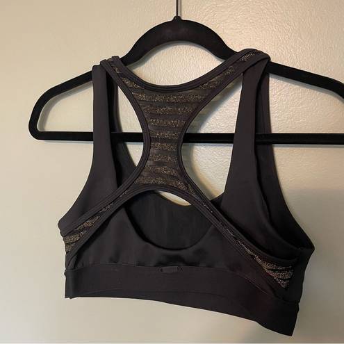 Koral Moral Vertex Disconnect Black/Gold Sports Bra size M