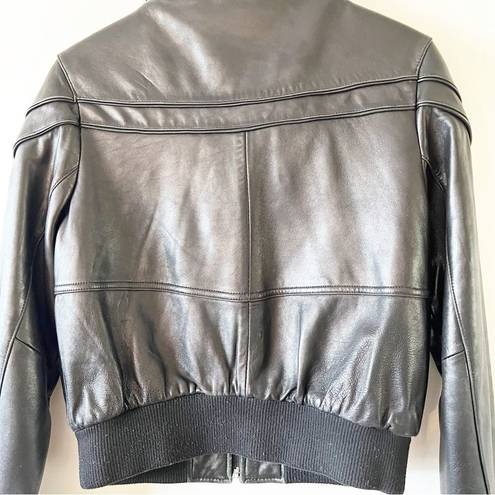 Knoles & Carter London Vintage Bomber Jacket Black Italian Lambskin Leather M/L Size L