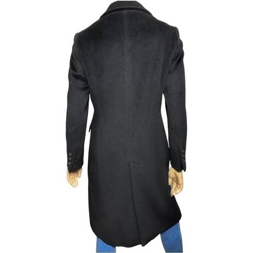 Cinzia Rocca Women’s Size 8 Black Wool Notched Collar Classic Coat