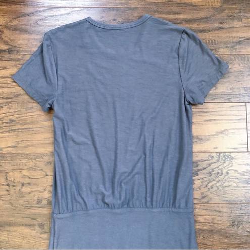 James Perse  • Blouson T-Shirt Dress grey jersey knit mini bodycon short sleeve