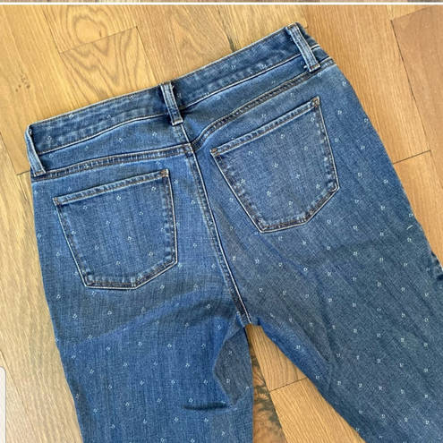 Talbots Flawless Slim Ankle Fit Tulip print Blue Jeans Size 4