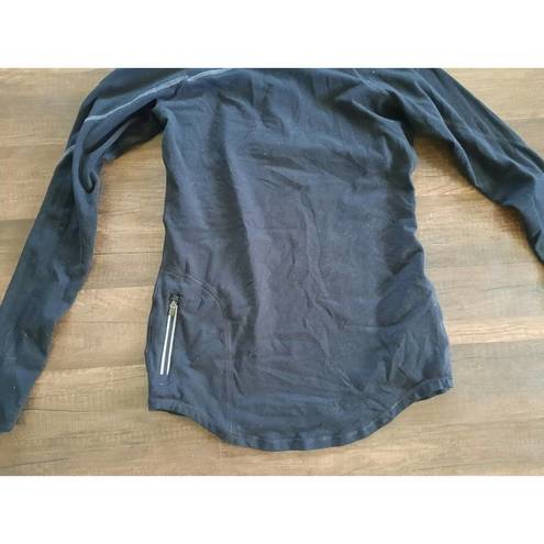 Mountain Hardwear Mountain Hardware Quarter Zip Hooded Running Stretch Shirt Black Size XS