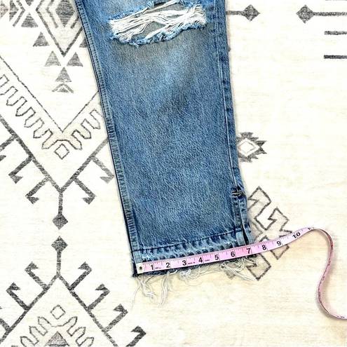 We The Free  x Free People Lita Distressed Straight Leg Jeans