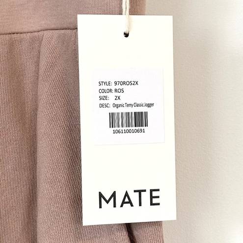 Mate the Label NWT  Rose Organic Terry Classic Jogger - 2X