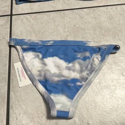 Beach Riot NWT  Azure Cloud Bikini Set Size Small