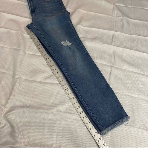 Max Studio  Indigo High-Rise Skinny Jeans.