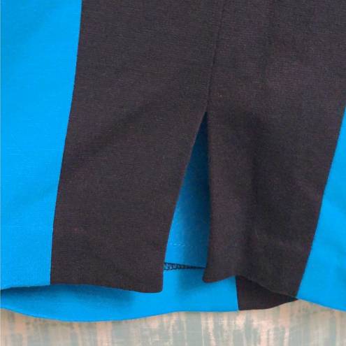 Tracy Reese  Womens Blue Azure Combo Shift Dress Black Contrast Knee Length 4 New