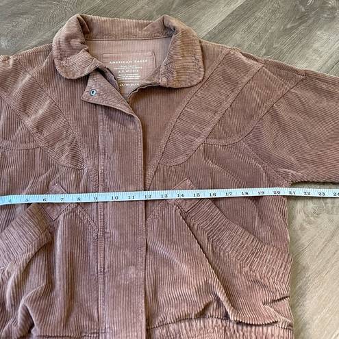 American Eagle  Outfitters Brown Corduroy Zip Up Bomber Jacket ~ Women’s Sz XS