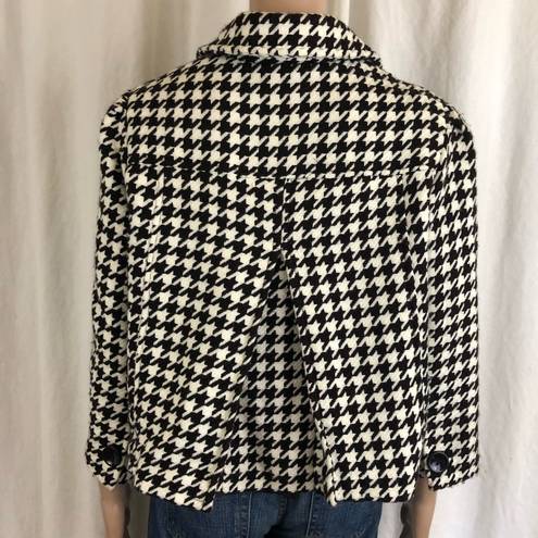 Last Kiss  houndstooth cropped blazer