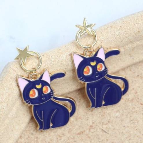 The Moon 5/$20 Sailor Cartoon Luna Anime Cat Earrings