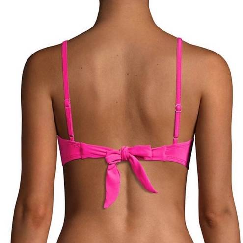 Robin Piccone NEW  Olivia Knotted Bikini Top in Fuchsia Pink Size Small